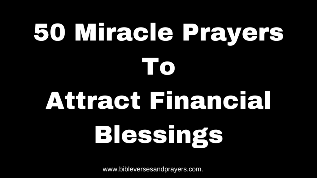 miracle prayers to attract financial blessings