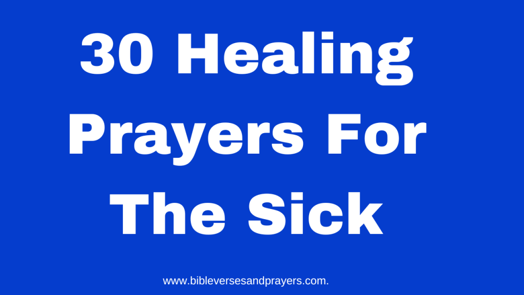 healing prayers for the sick