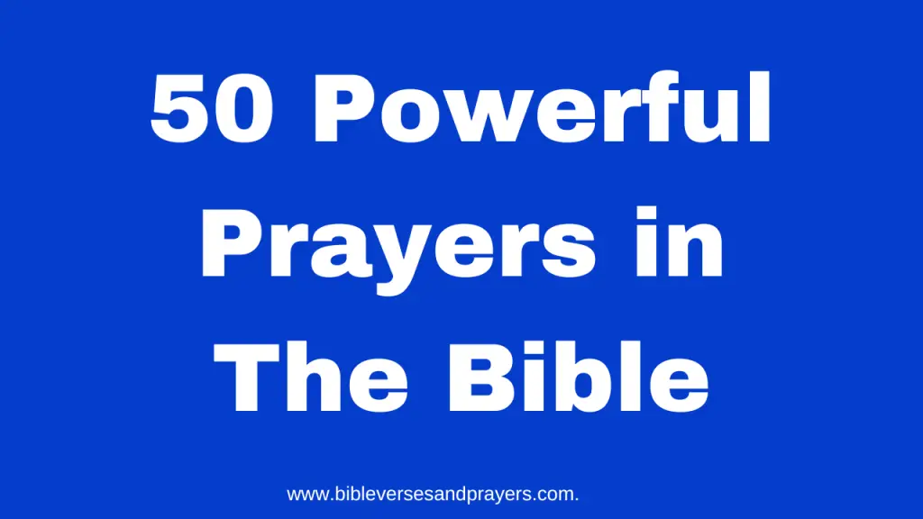powerful prayers in the bible