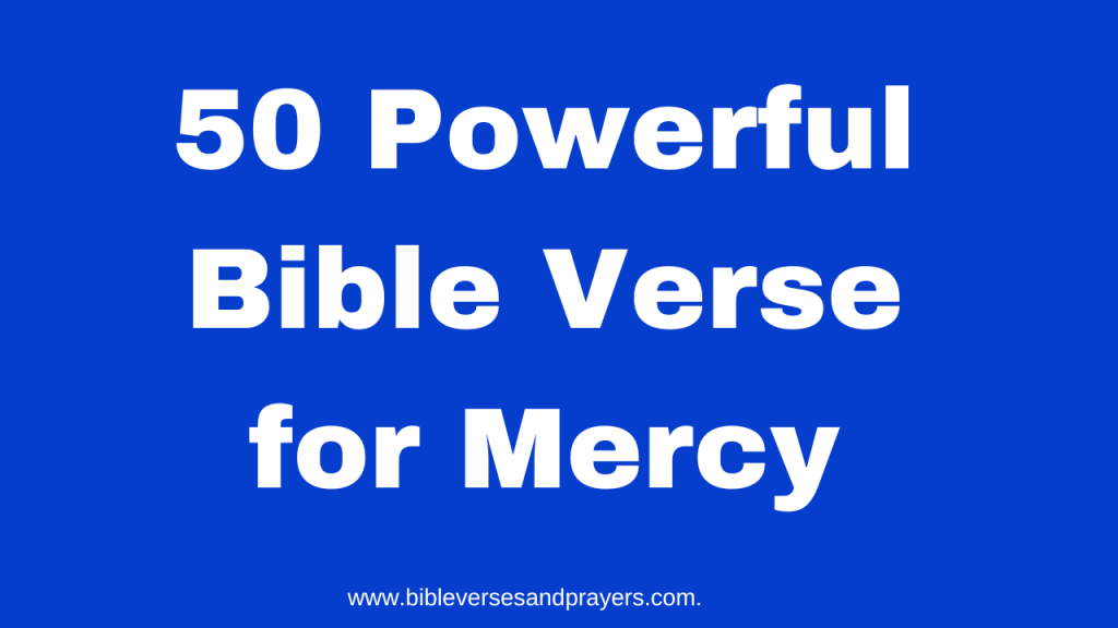 bible verse for mercy