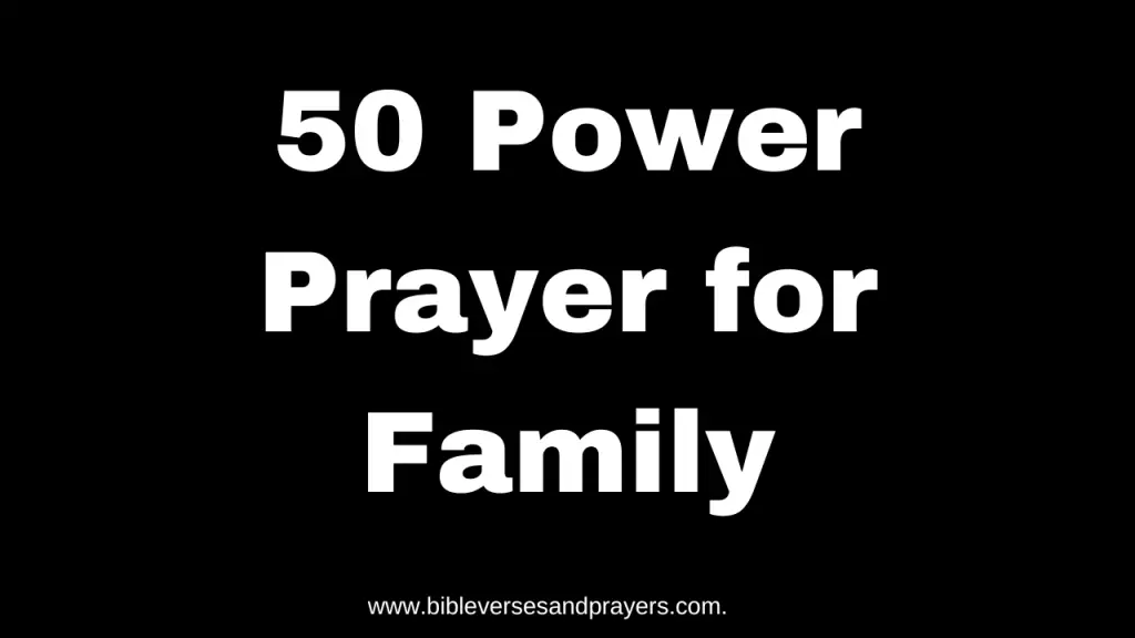 prayer for family