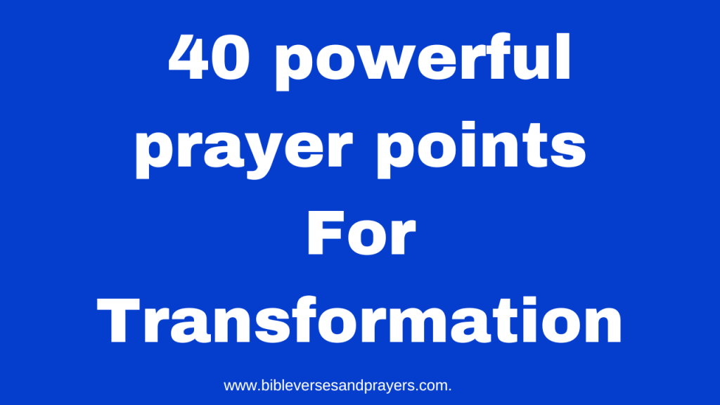 40 powerful prayer points