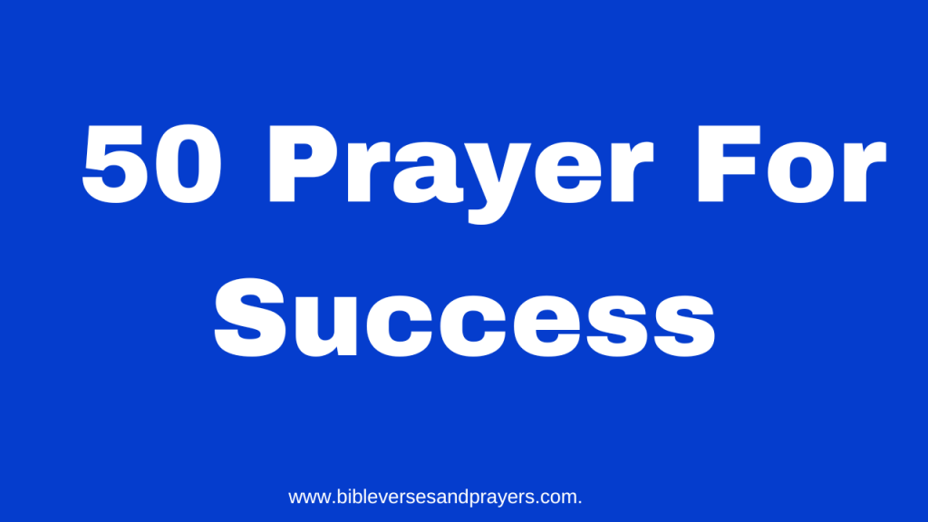 Prayer for success