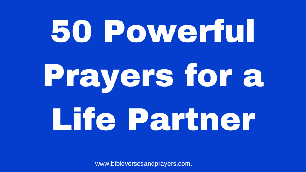 prayer for a life partner