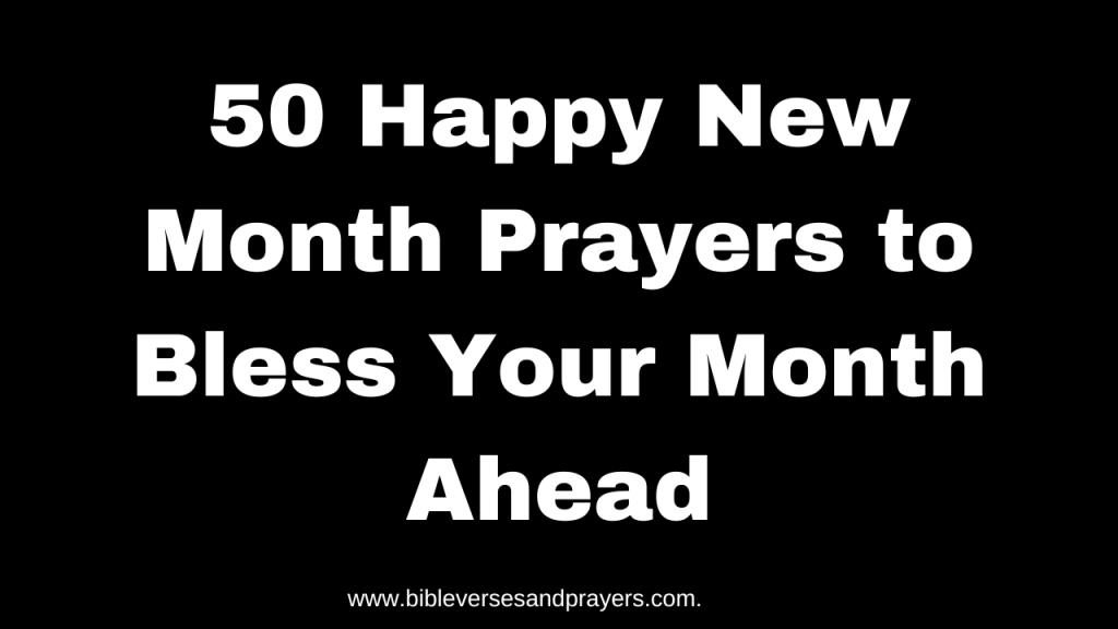 happy new month prayers