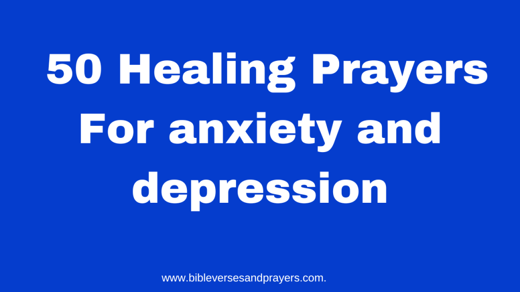 healing prayers for anxiety and depression