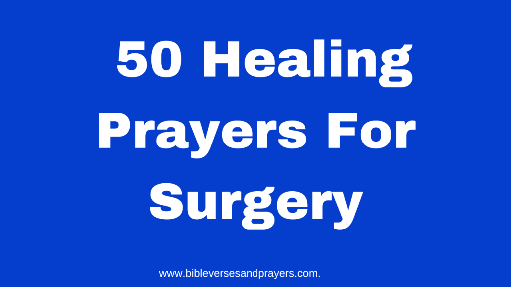 healing prayers for surgery