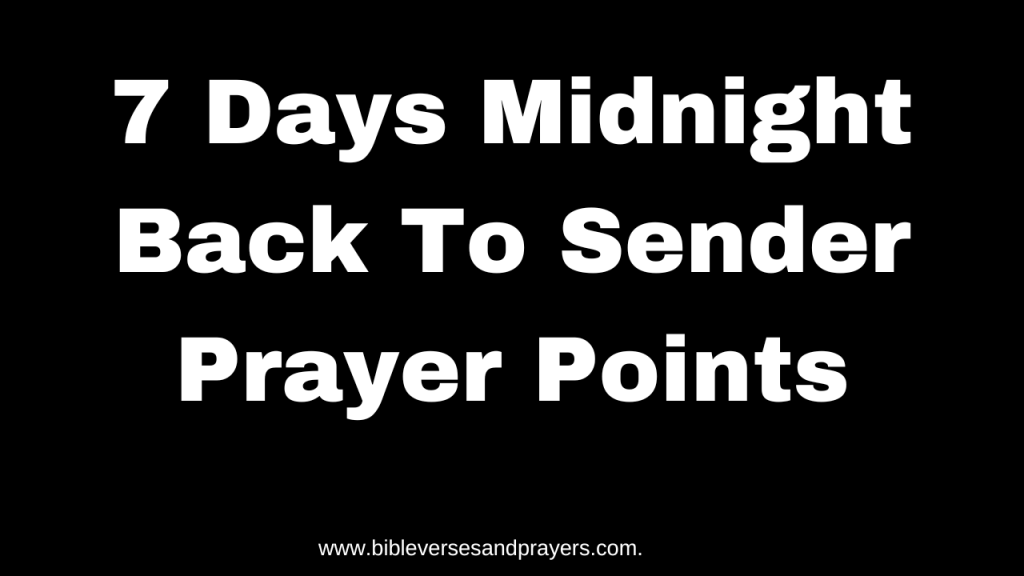 midnight back to sender prayer points