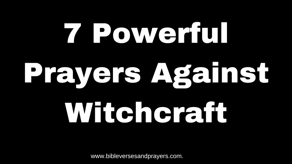 prayer against witchcraft