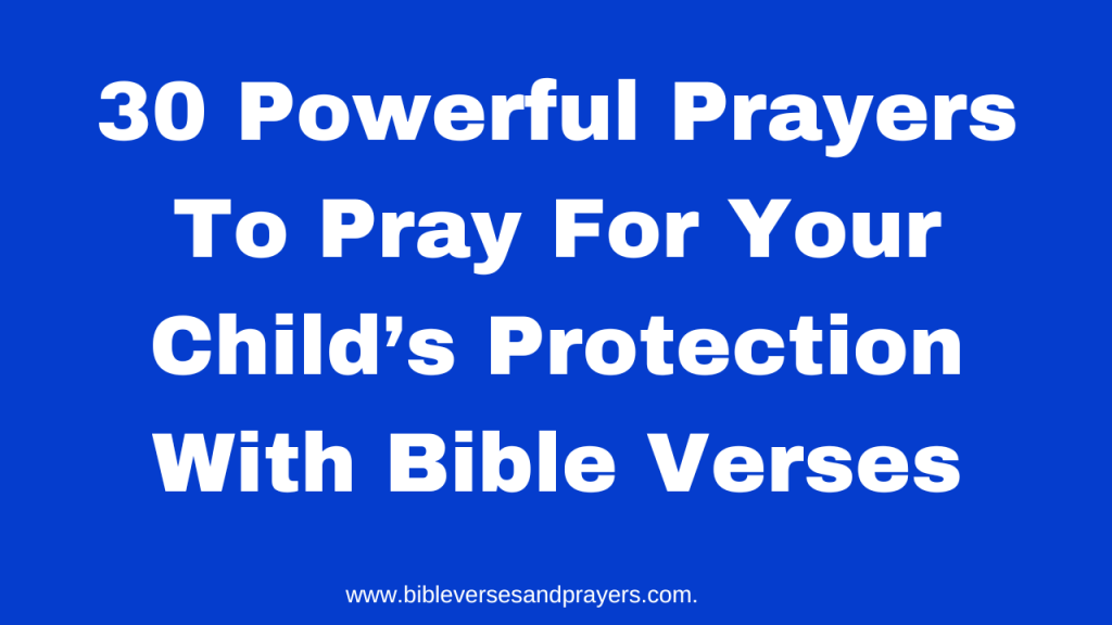 prayer for child protection