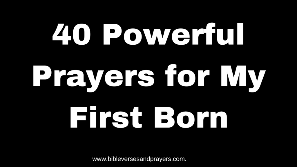 prayer for first born