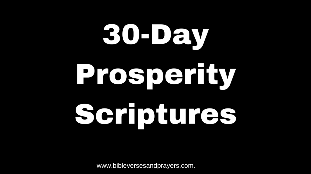 30-Day Prosperity Scriptures