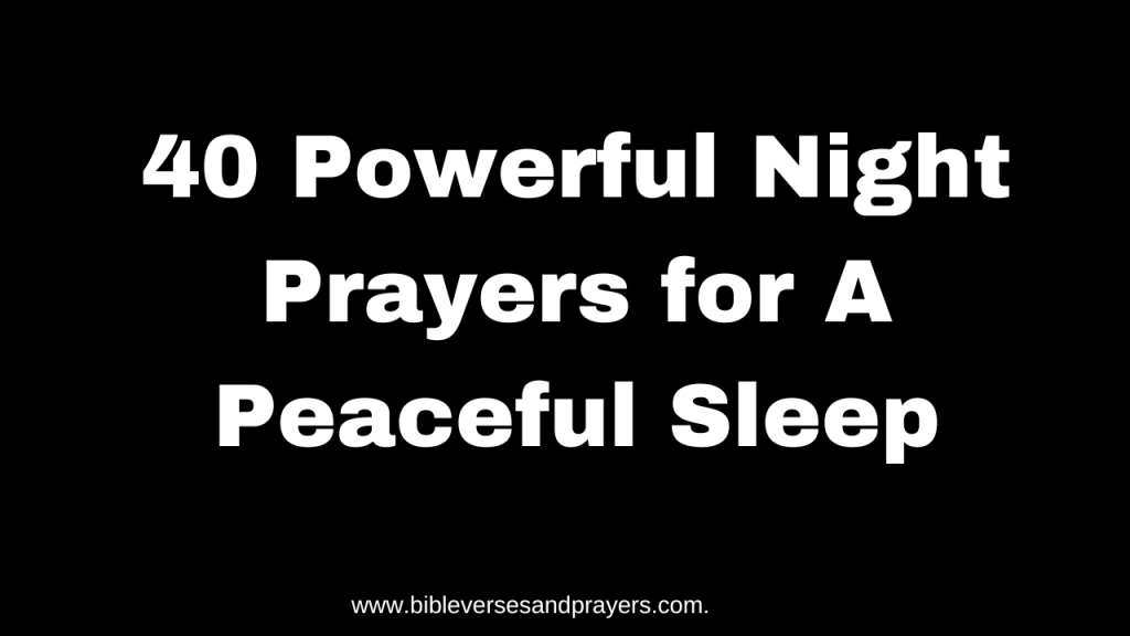 Powerful night prayers