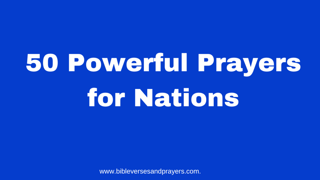 Prayer for nations