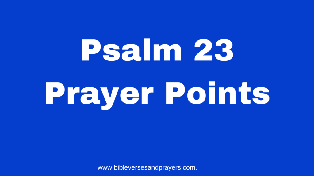 Psalm 23 prayer points