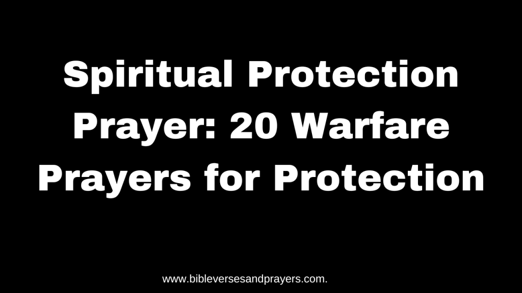 Spiritual protection prayer