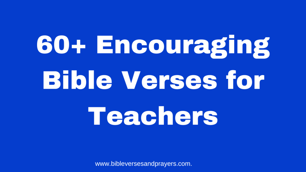 bible verses for teachers