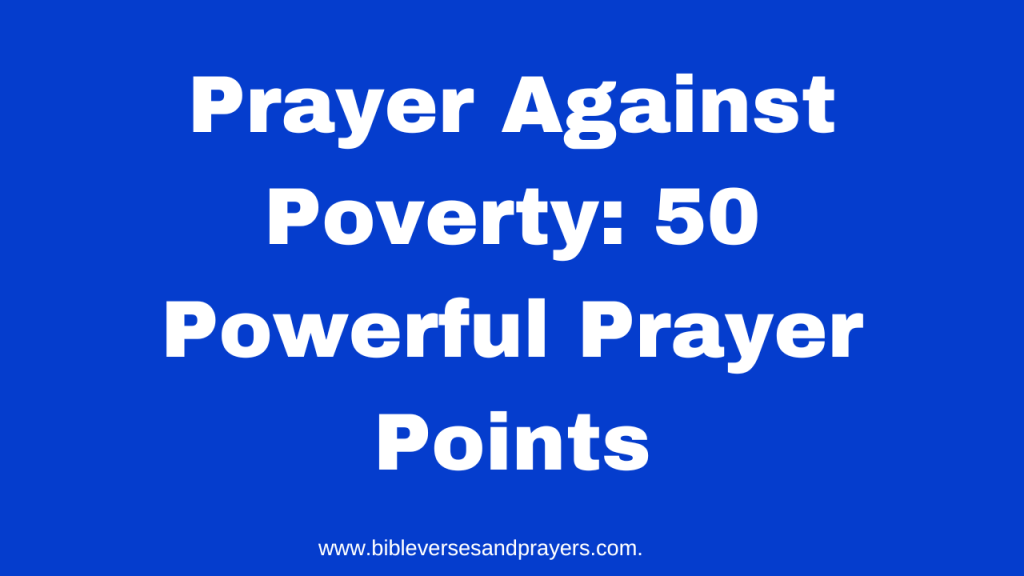 prayer against poverty