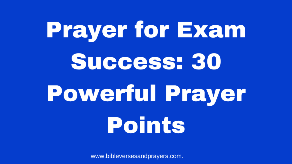 prayer for exam success