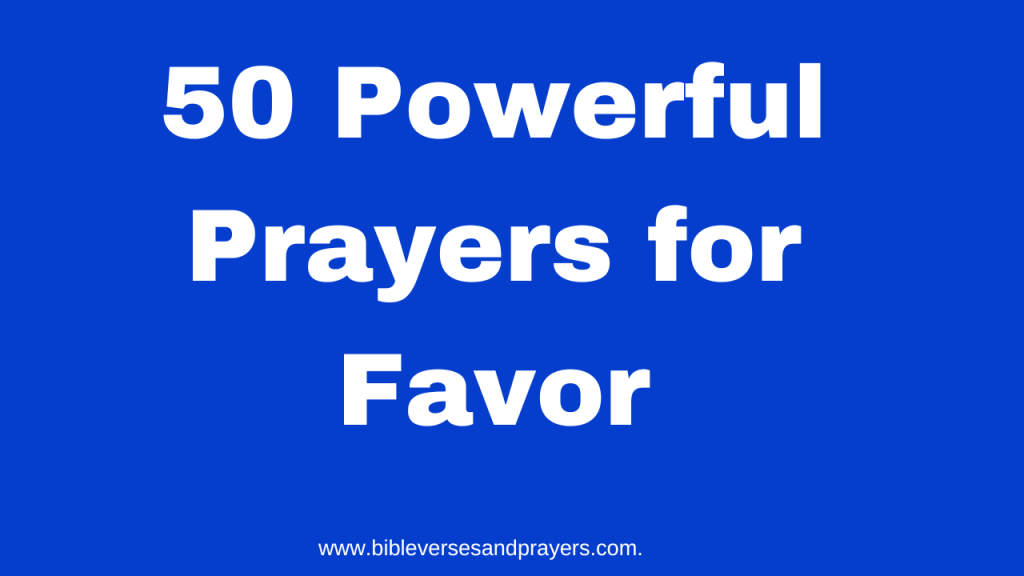 prayer for favor