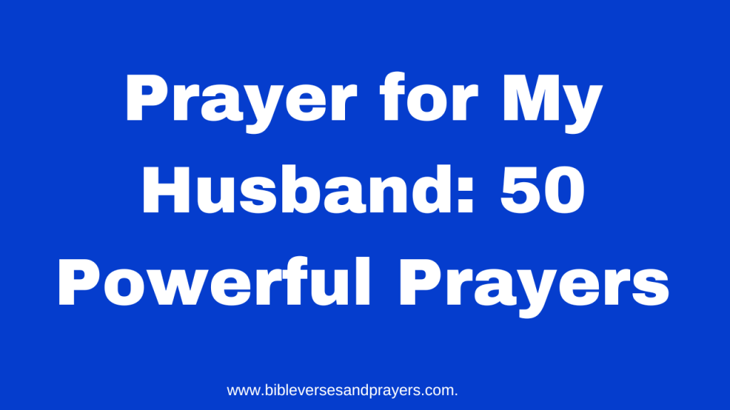 prayer for my husband