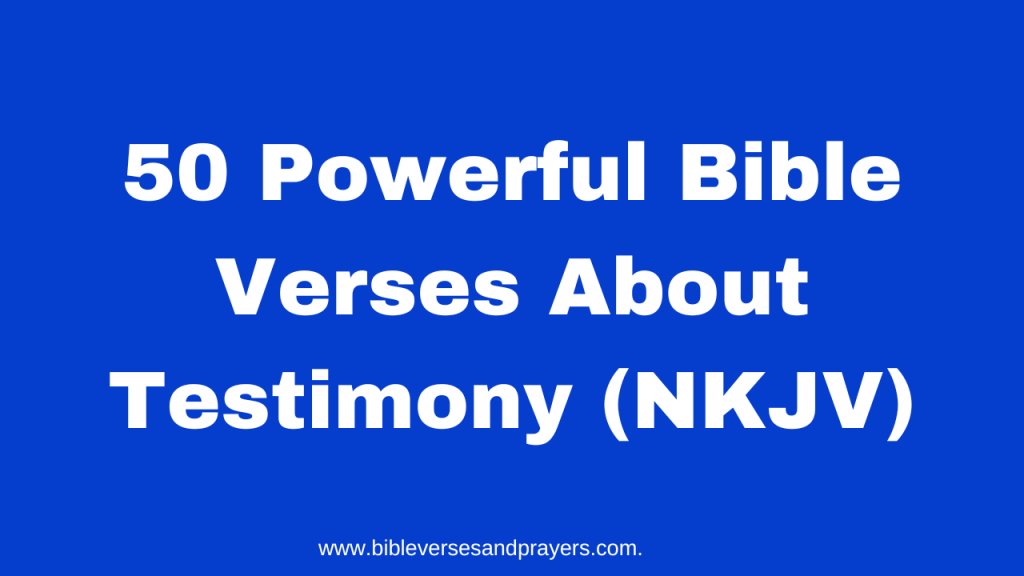 Bible verses about testimony