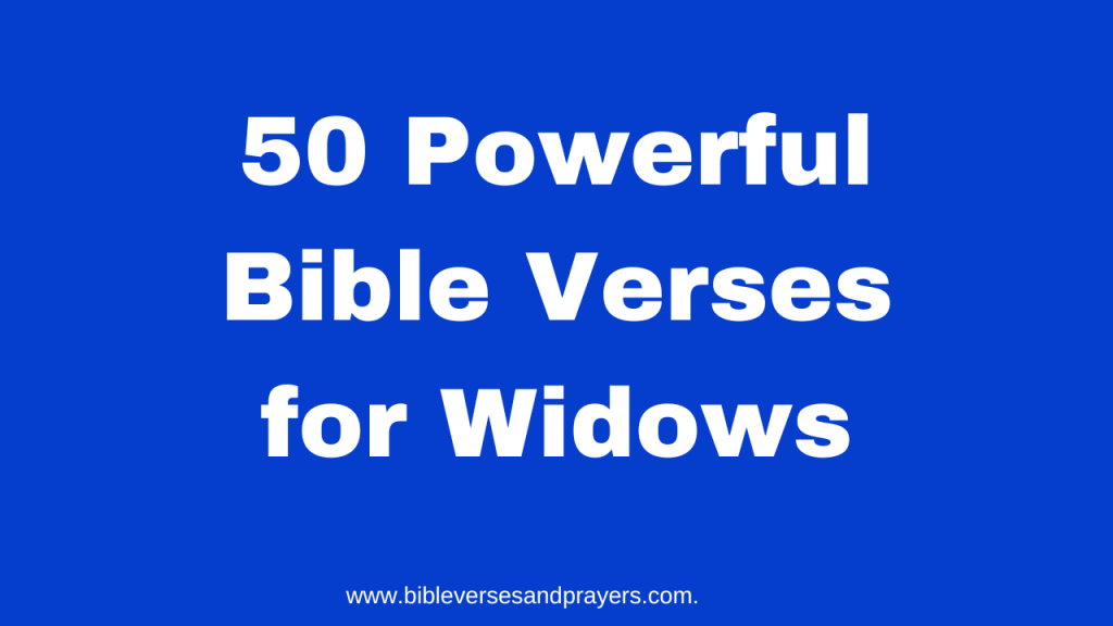 Bible verses for widows