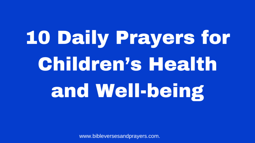 Daily prayers for children