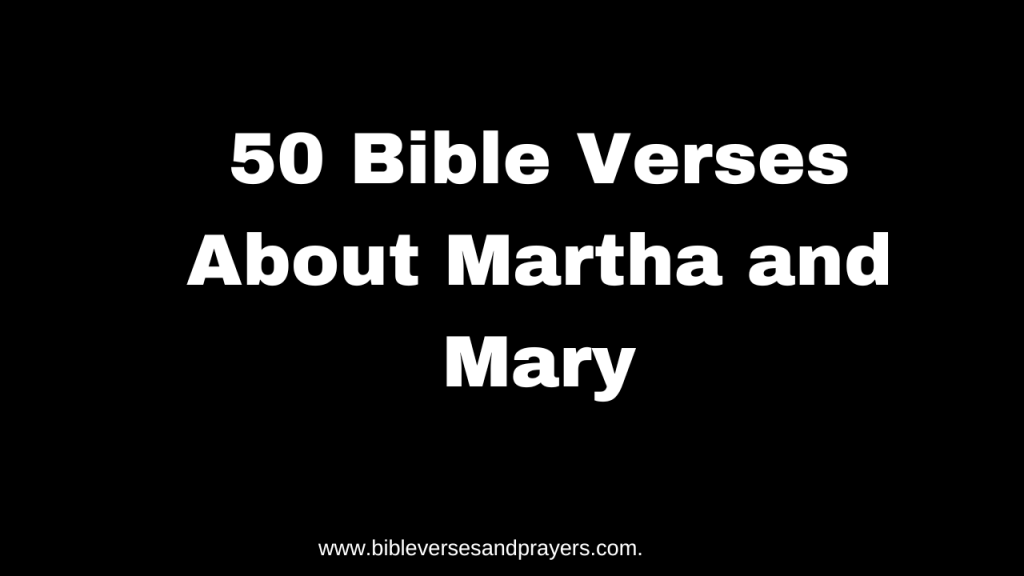 bible verse about martha and mary