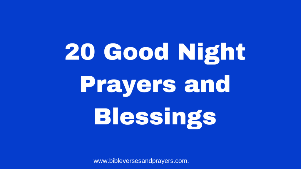 good night prayers and blessings