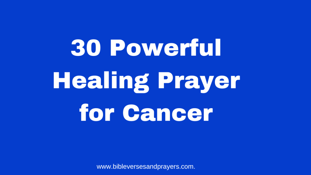 healing prayer for cancer