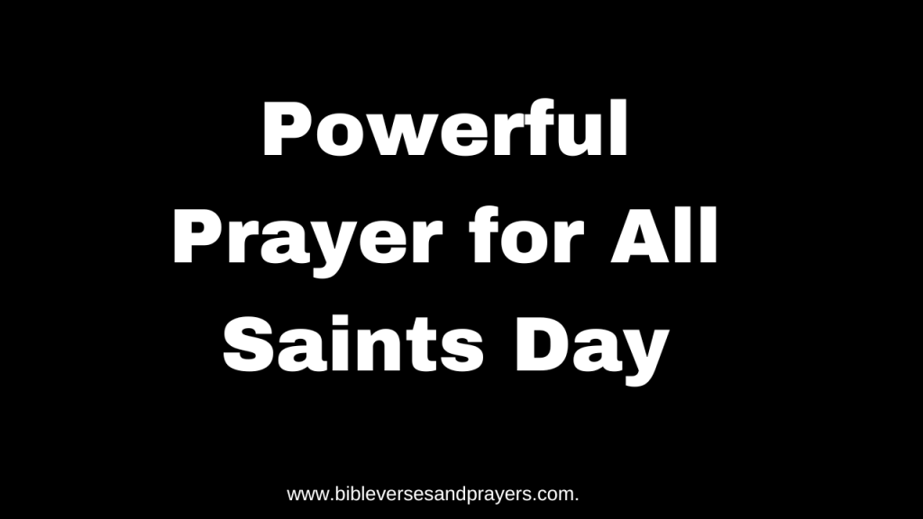 prayer for all saints day