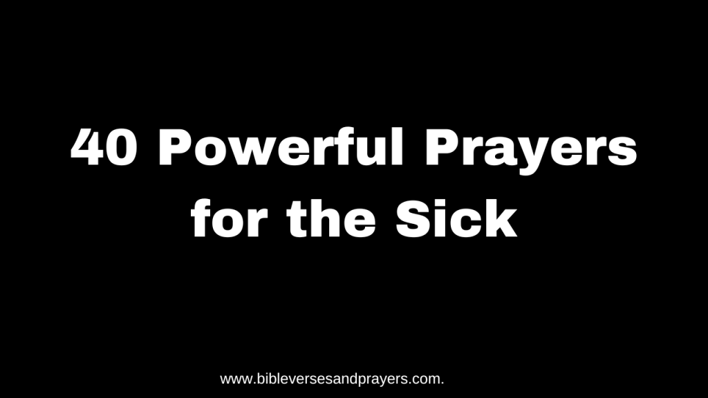 prayer for the sick