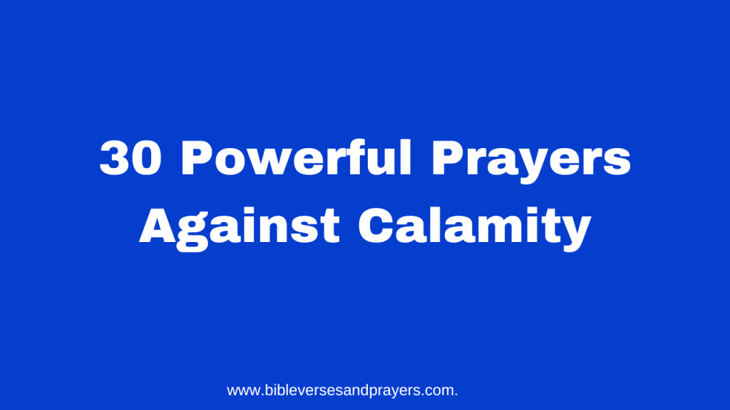 prayers for calamity