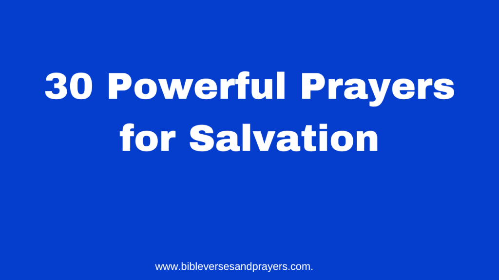 prayers for salvation