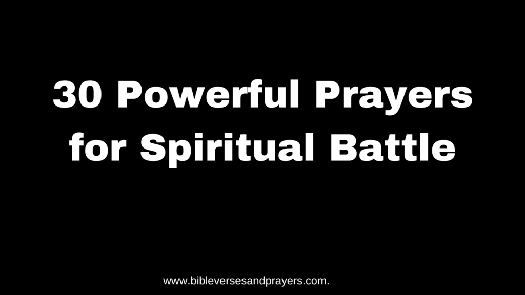 prayers for spiritual battle