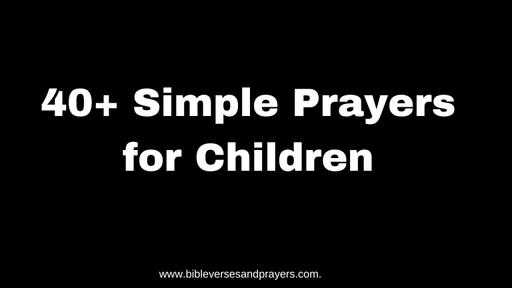 simple prayers for children