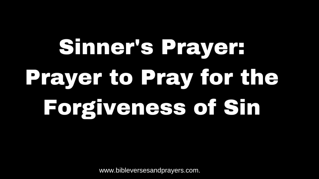 sinner's prayer