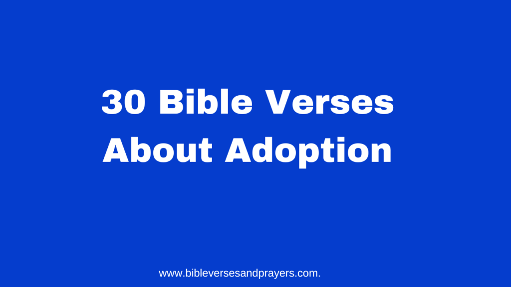 Bible verses about adoption