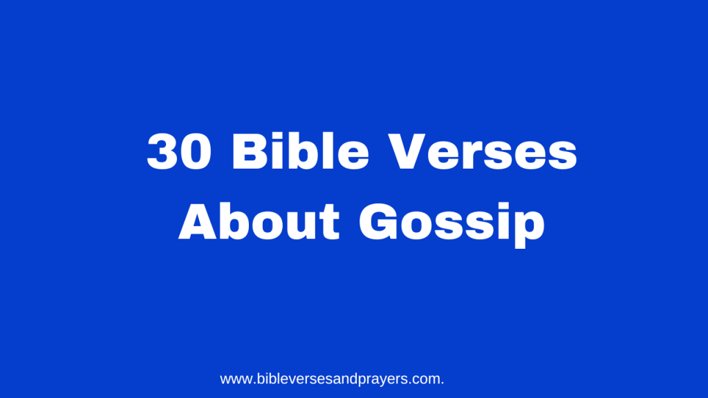 Bible verses about gossip