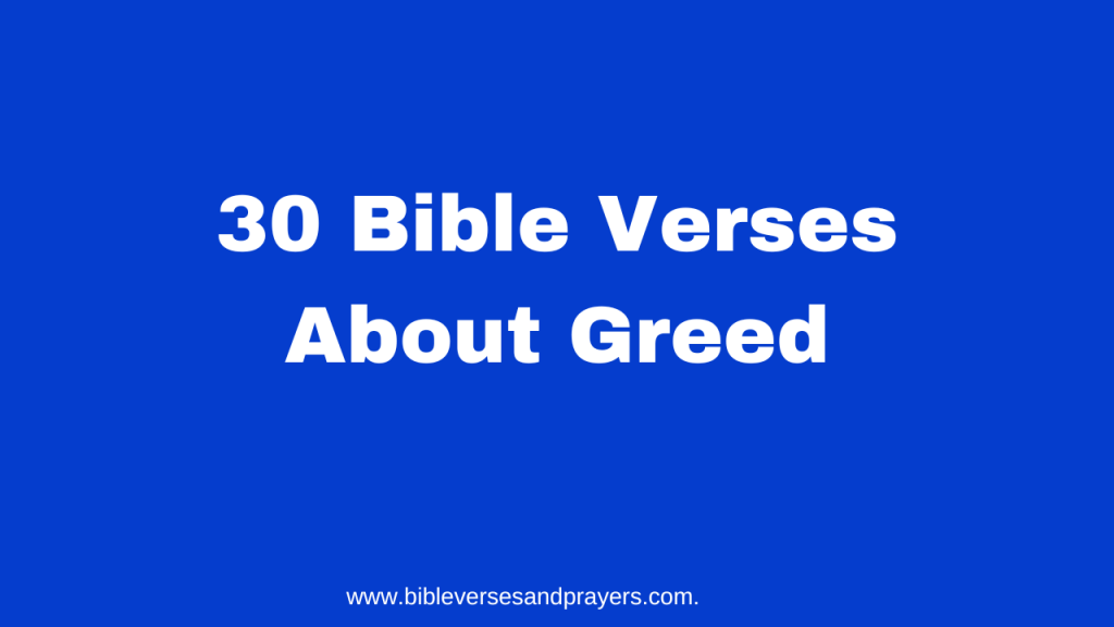 Bible verses about greed