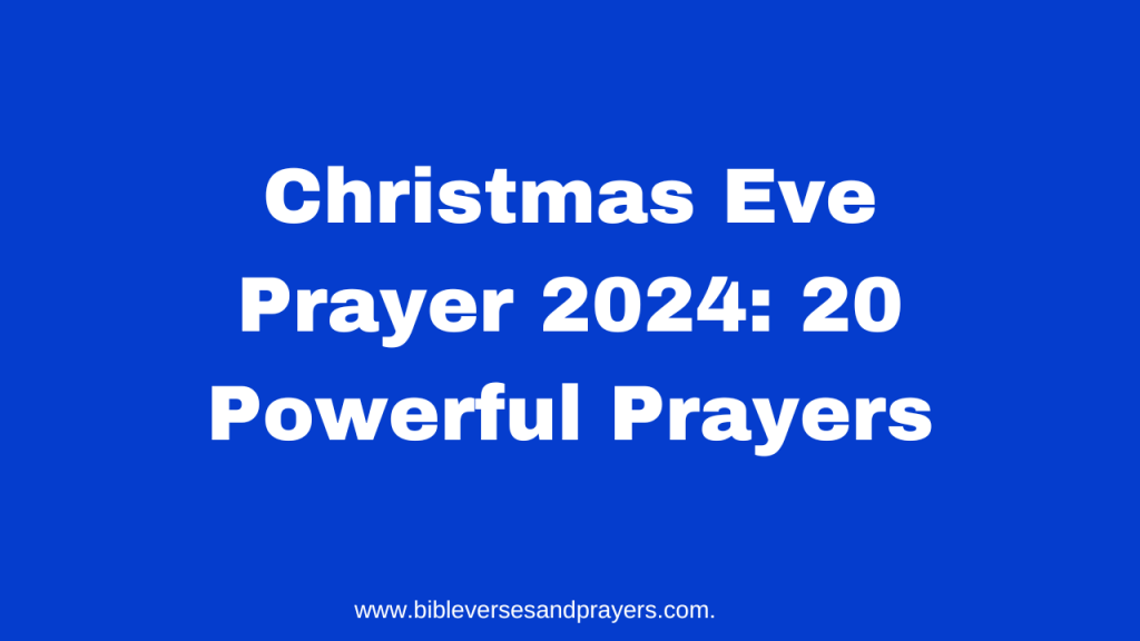 Christmas Eve Prayer