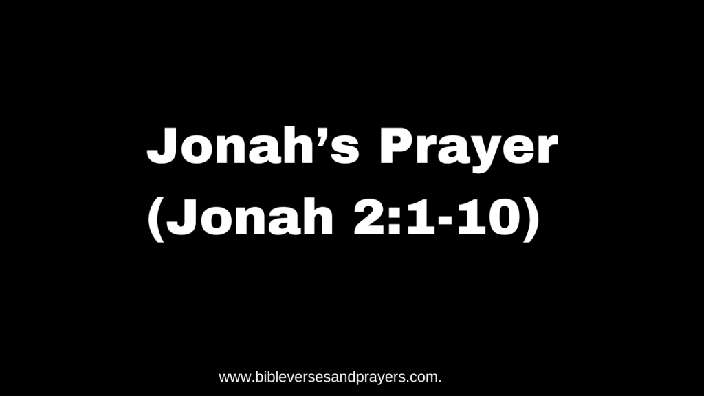 Jonah’s Prayer