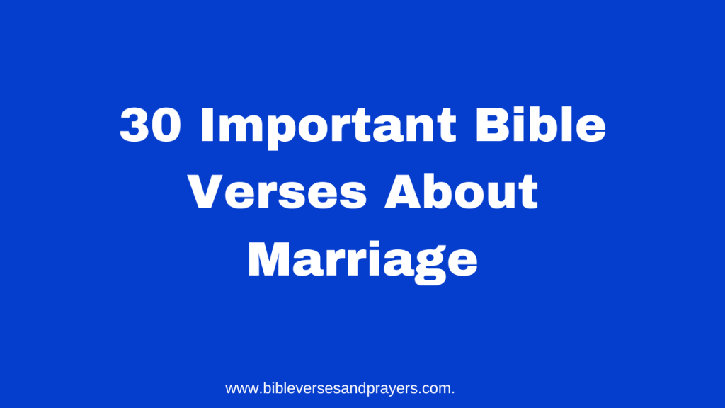 bible verses about marriage