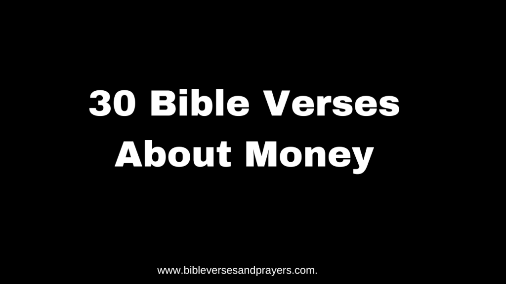 bible verses about money