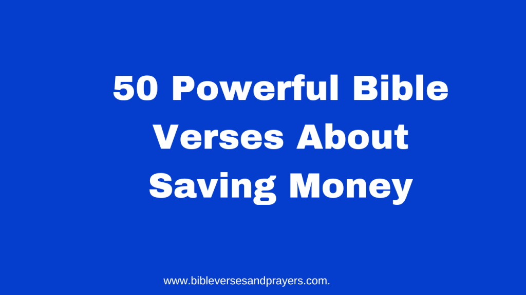 bible verses about saving money