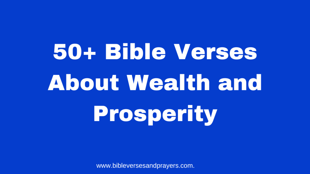 bible verses about wealth and prosperity