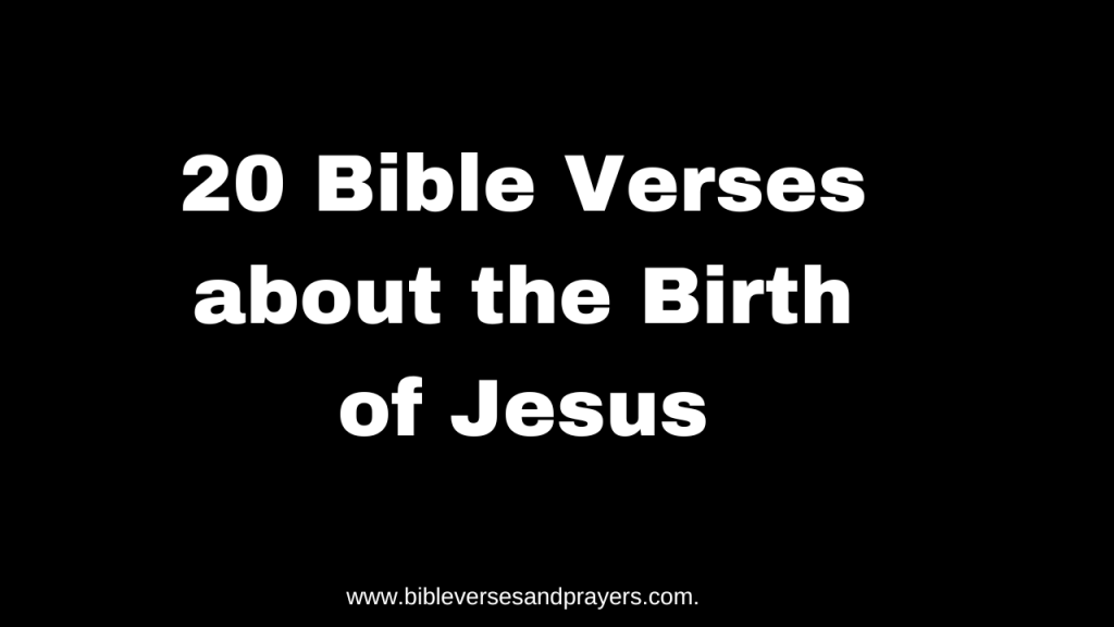 bible verses when Jesus was born