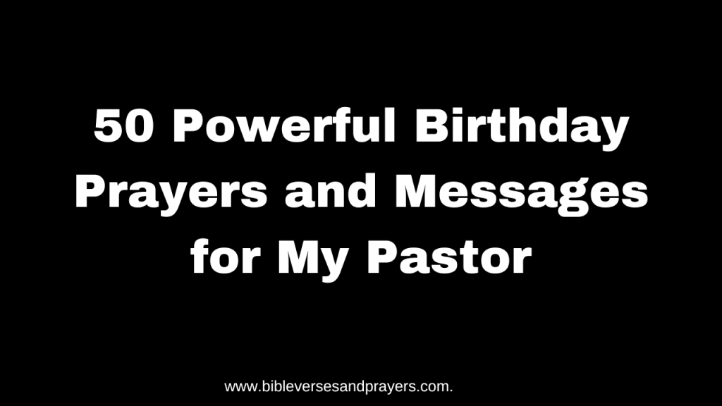 birthday prayer for my pastor