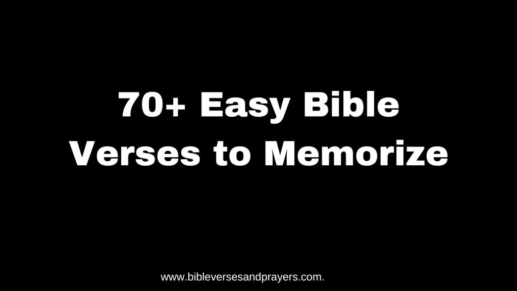 easy bible verses to memorize